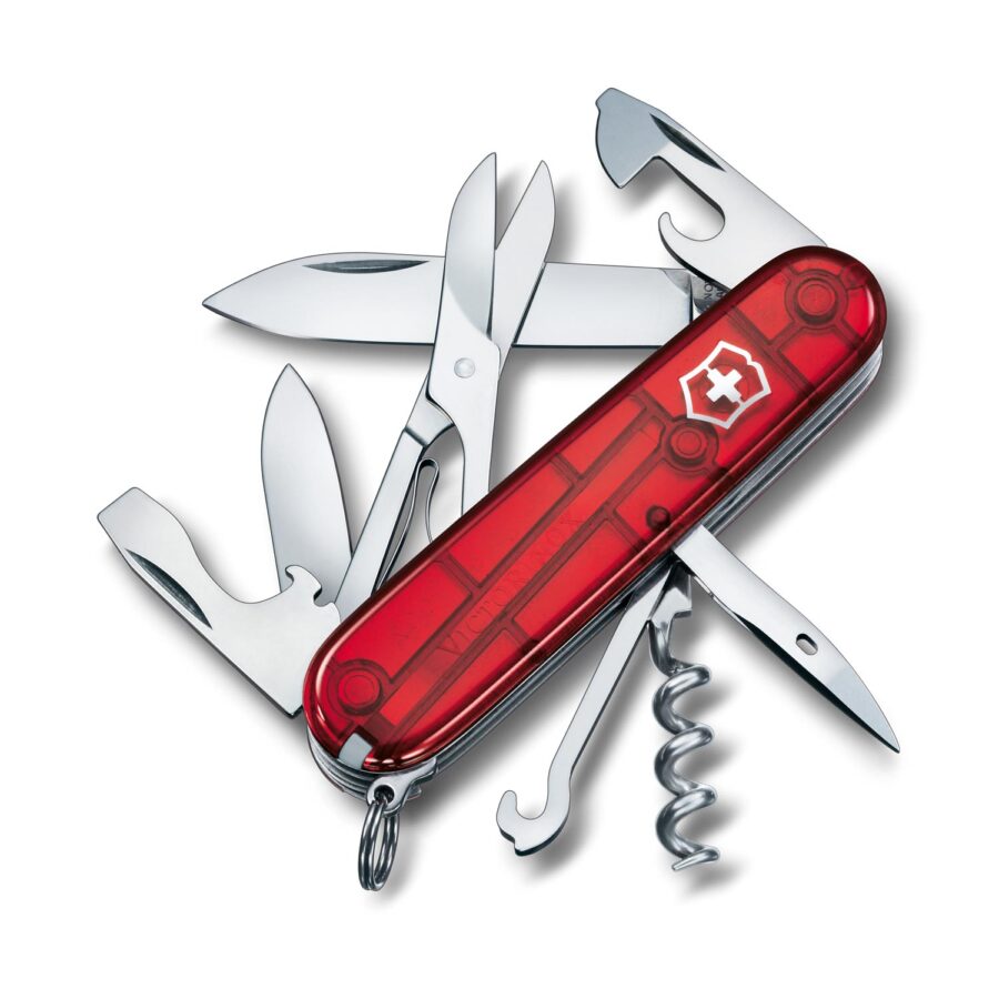 Victorinox CLIMBER ROJA TRANSPARENTE – SKU 1.3703.T