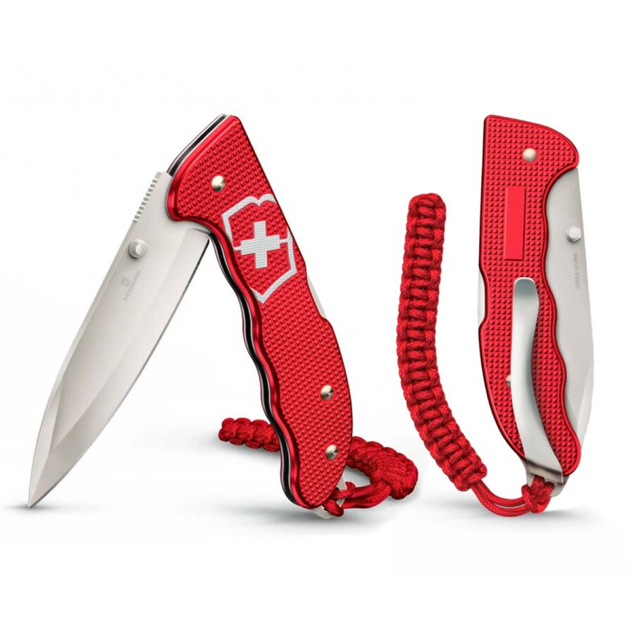 navajas evoke roja con clip victorinox