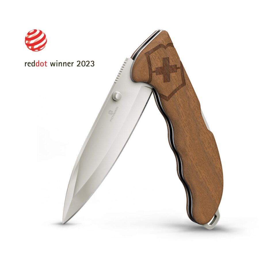 navajas evoke con cacha de madera victorinox